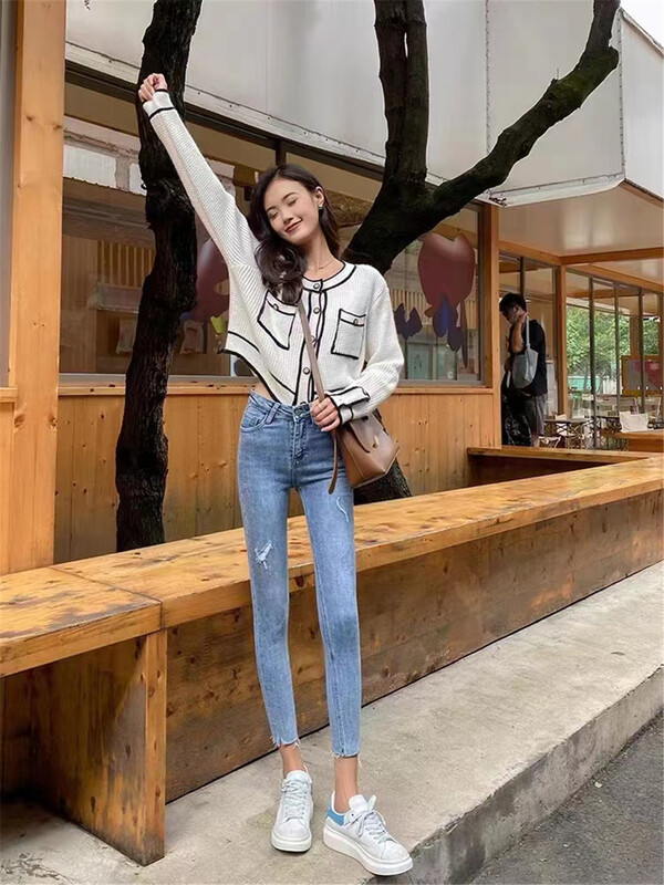 New in early summer! [M8 denim] fashionable slim jeans j52233# LSL
