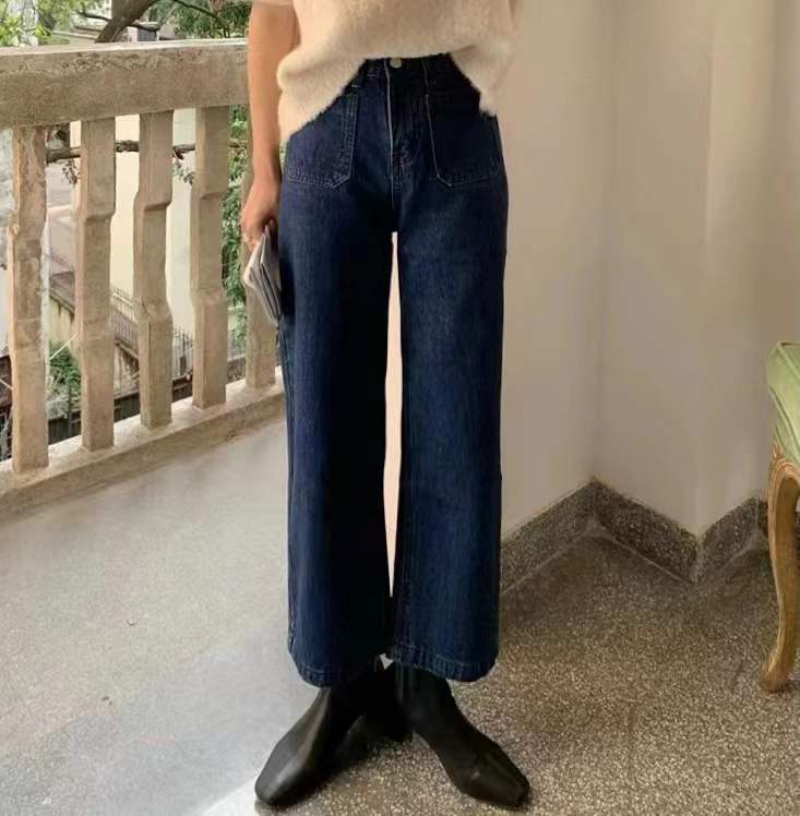 New year in early spring! [ISO Korean] loose high waist, slim jeans 68715# hjy