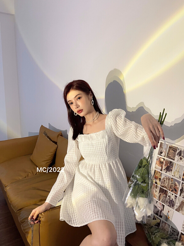 New year in early spring! [MC] Korean style square neck personalized design dress 8826# XYJ