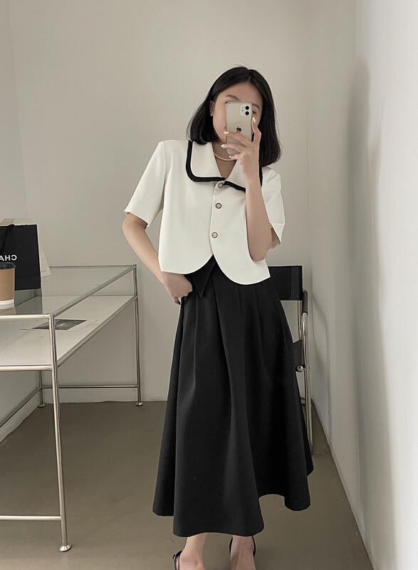 New in early summer! [lemon tree] temperament color matching fashion blouse 66206# XYY