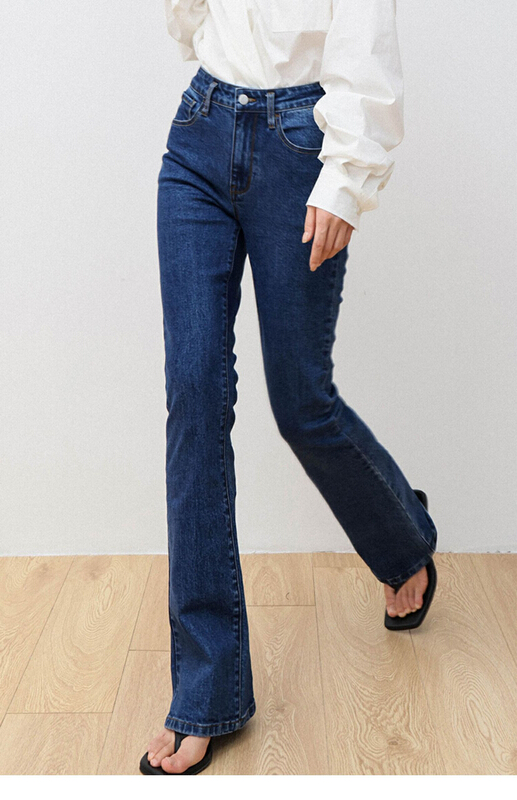 Early winter NEW! [until blue] fashion essential high waist micro flare jeans 21j05# jhy
