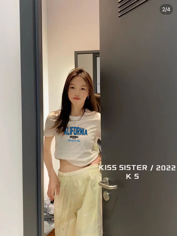 初夏上新!【KISS SISTER】韓版百搭字母短袖T恤  9152#  OZQ