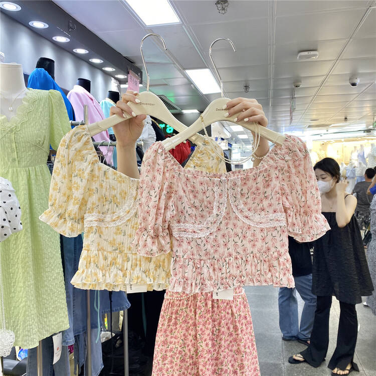 [December] Korean version of lady's floral blouse 6676# hjy
