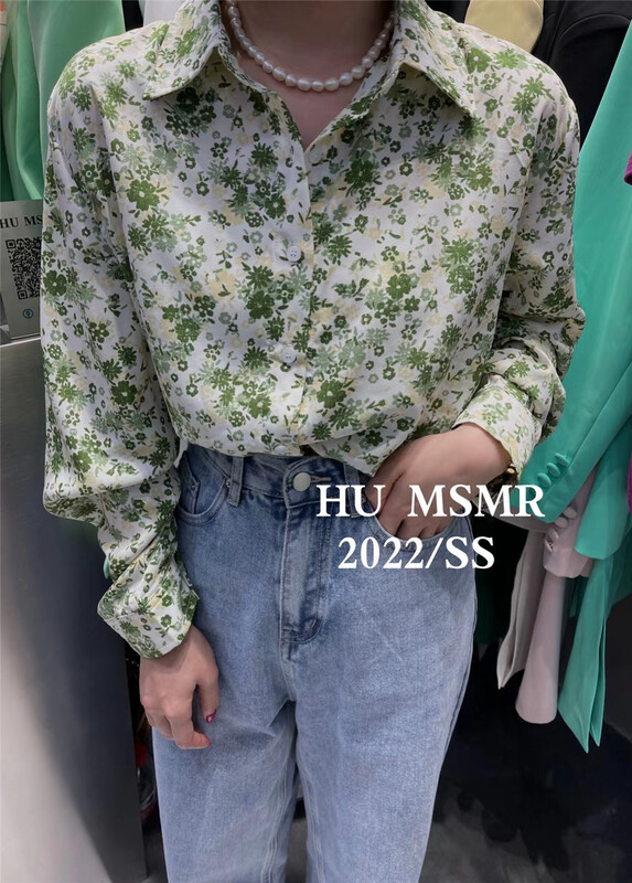 New year in early spring! [Hu] fashion floral versatile shirt ys1-6306# zyh