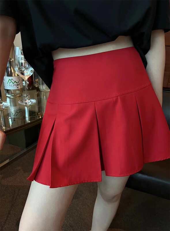 goods in stock! New in early summer! [Bella Bella] Korean solid color pleated skirt and pants 8156# WTT