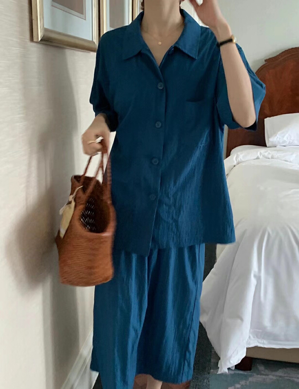 San Jennie [C oni] the first choice for lazy people to go out ~ shirt + skirt suit c220-nb529# HLL