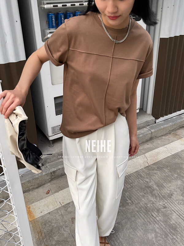 New year in early spring! [neihe] back printed fashion short sleeve T-shirt 22006\zxx