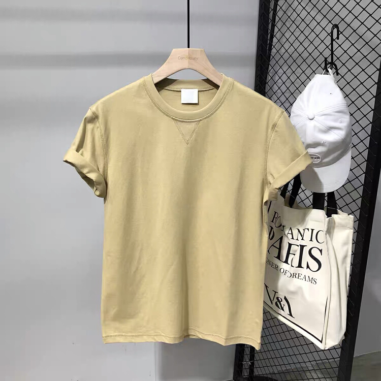 [Yeyue] simple casual loose solid color short sleeve T-shirt a804# ZZL