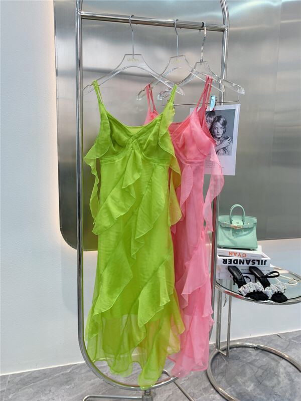 New in early summer! [Linna] French fairy suspender irregular dress 124575# zxx