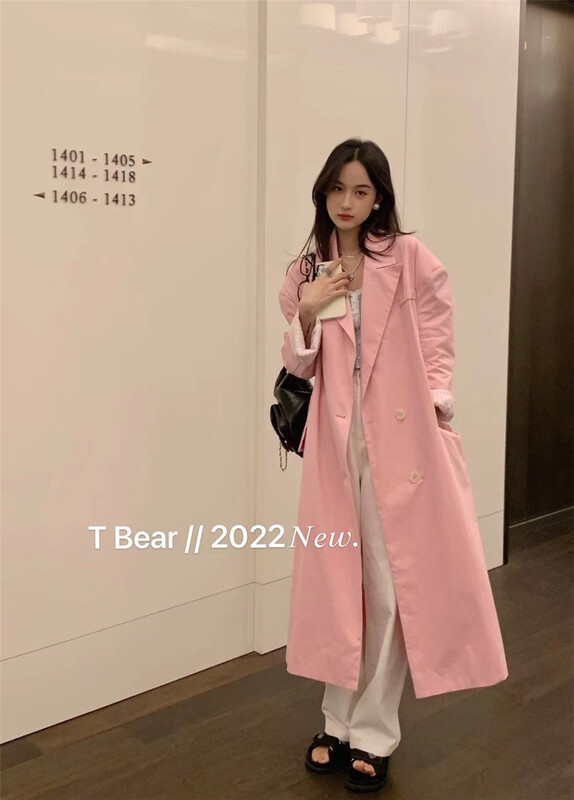 New year in early spring! [t.bear] British style Lapel medium length loose windbreaker 28033# zxx
