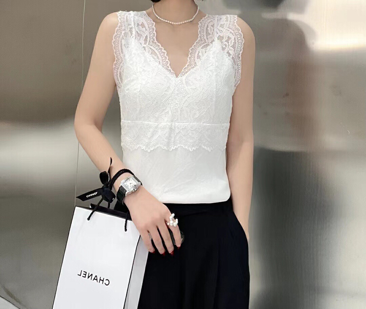 New year in early spring! [pamini] simple and versatile LACE VEST 2230# HJC