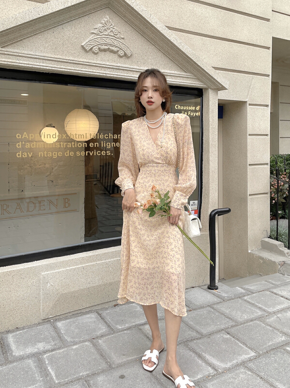 goods in stock! New in early summer! [J2. J1wg] Korean floral sunscreen dress (dress only) 22076# cqw