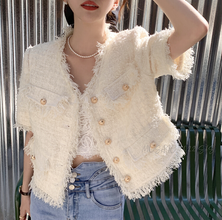 New year in early spring! [retain] fashion temperament tassel edge short coat 226045# WPL