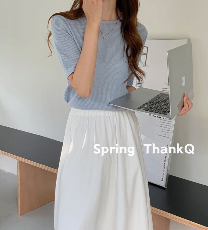 [thankq] simple and versatile thin sweater 21271# zjy