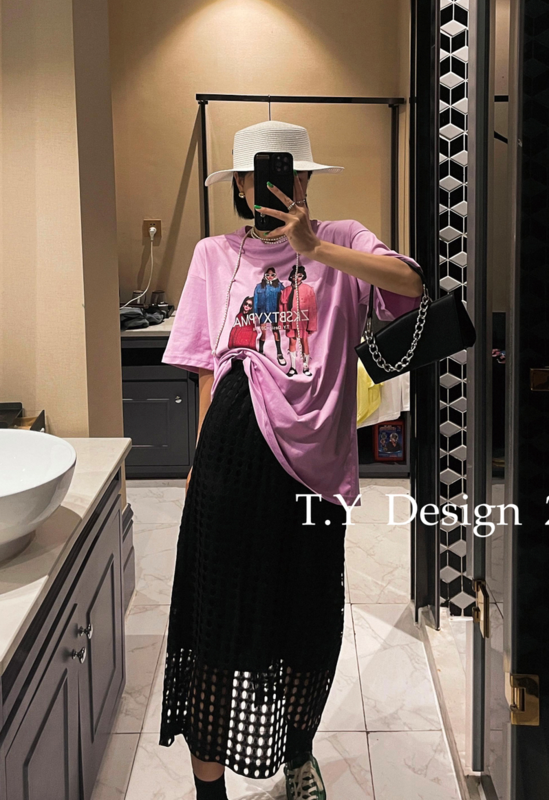goods in stock! New in early summer! [T.Y tangyuanjia] Korean hollow out design skirt pants 2025# ozq
