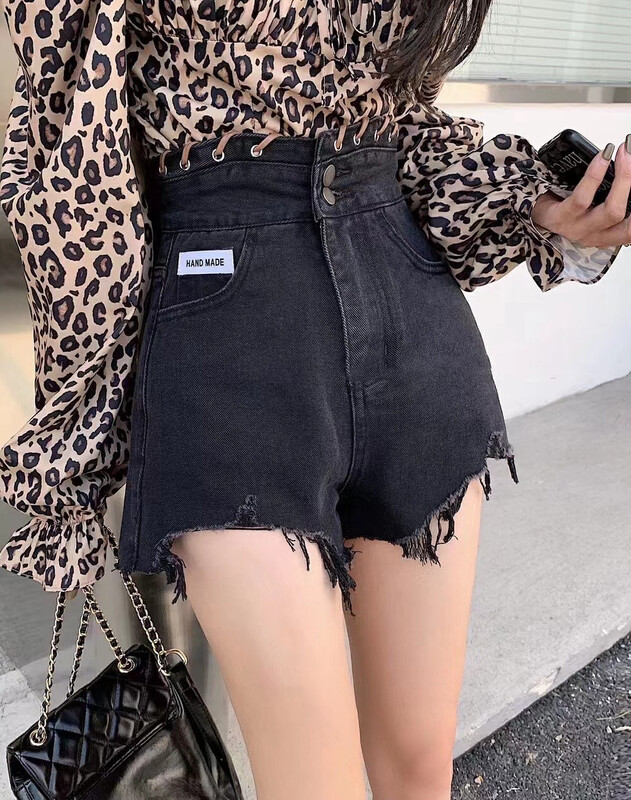[Camille] design sense waist and head thin denim shorts a2933# ZSY