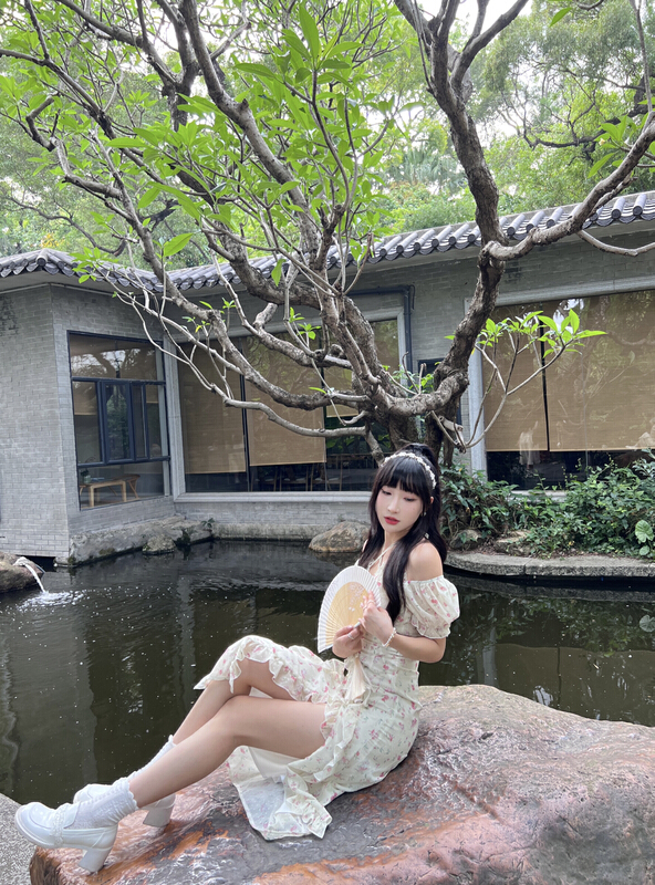 [CXI] gentle wind split thin floral dress a9118# WPL