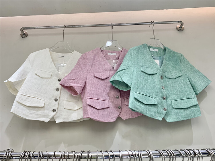 goods in stock! New in early summer! [tab CP] fashion temperament V-neck small fragrance suit 7927# CSX