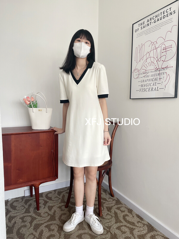 New in early summer! [Xiaofan family] fashion color matching casual dress 6133# LSW