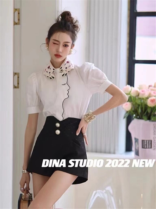 New in early summer! [d.ina] high waist versatile slim casual shorts 11217# JJ