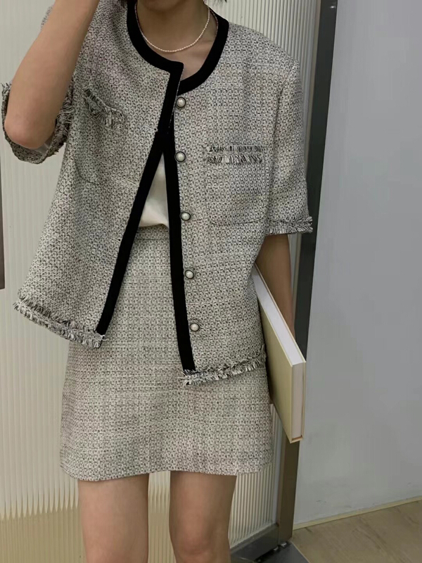 初夏上新！【TN】小香風單排扣百搭短外套  W1159#  CQW