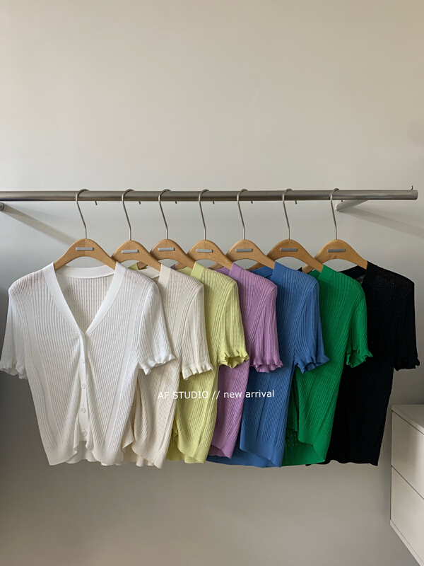 New in early summer! [AF] V-neck slim versatile sweater 99101# XYY
