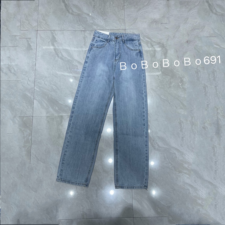 [Bobo] Korean version straight tube comfortable slim jeans 0691# cqw