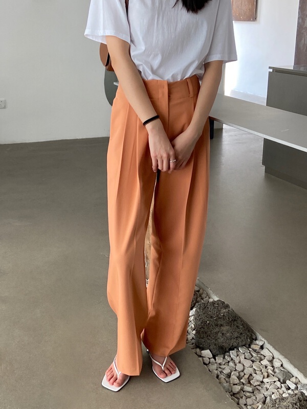 goods in stock! New year in early spring! [C oni] Korean high waist loose and versatile casual trousers c225-511322# lwy