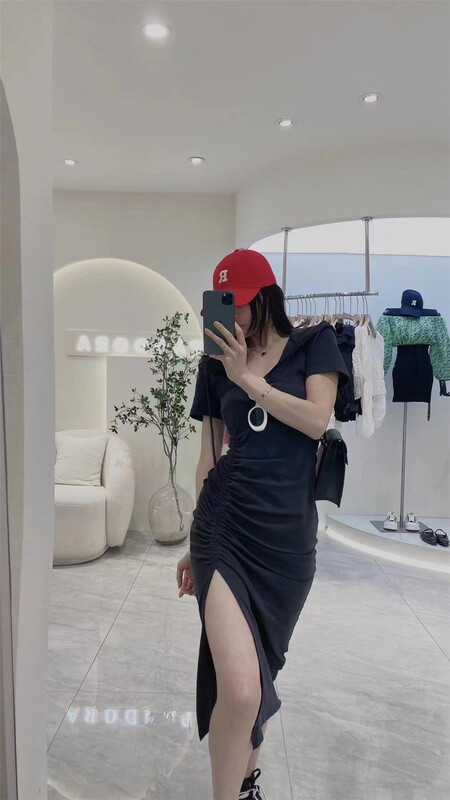 [toko. Z] Korean slim drawstring Hooded Dress 22120-1# cqw