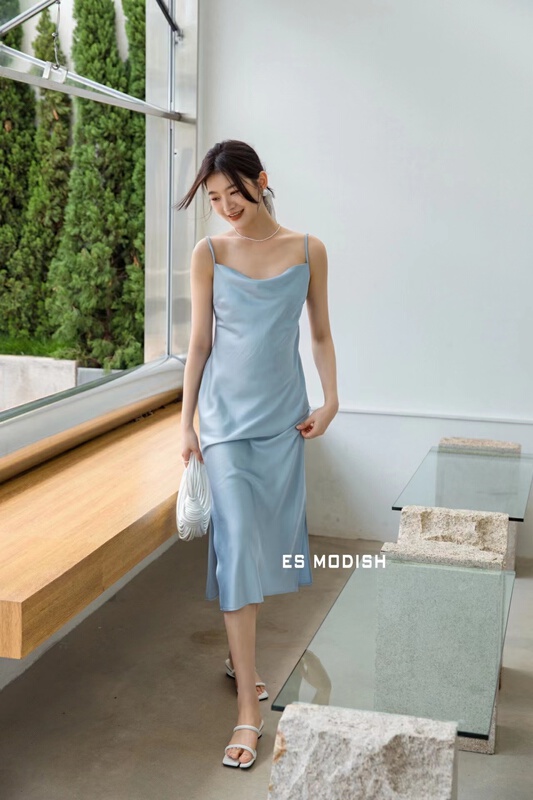 New in early summer! [es modish] sexy backless slim suspender dress ops1678# XYJ