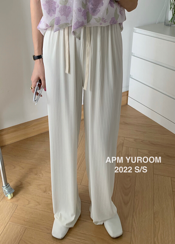 【APM YUROOM 】韓版百搭高腰綁帶休閒褲  22230#  LSL