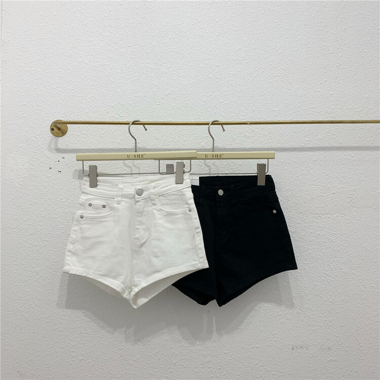 [u.she] Korean skinny denim shorts 32166# cqw