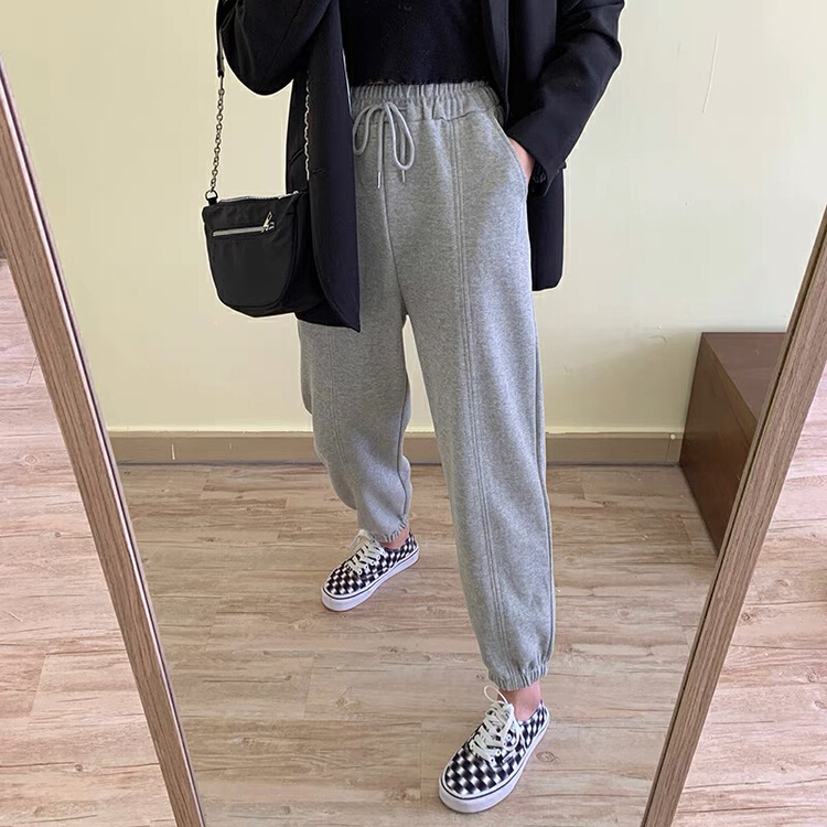 New in early summer! 【 66 】 vertical strip design shows thin and simple casual pants 171# L