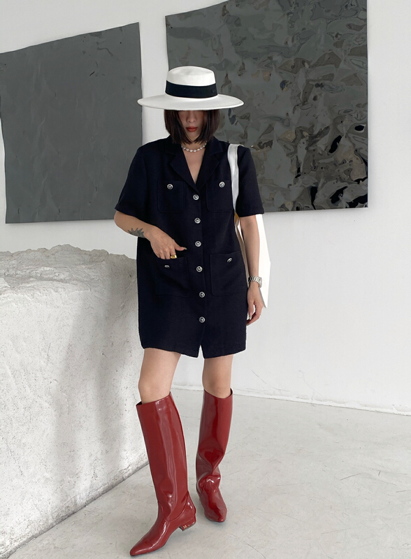[Za] small fragrance temperament single breasted suit dress 10538# LSL