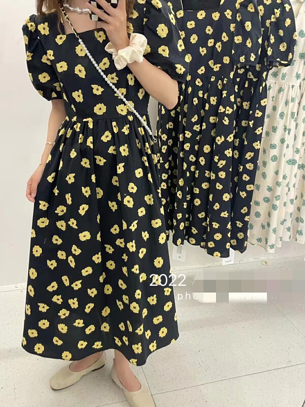 [AOT] Korean print dress 5266# XYY