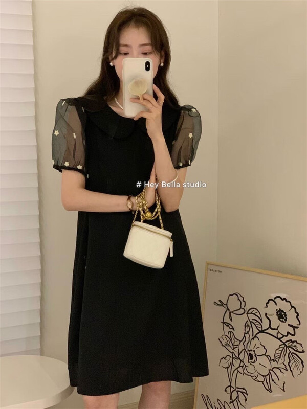 New in early summer! [hey Bella] Korean doll neck versatile dress ys1-1288# ll