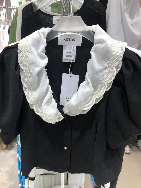 【GOODDAY】甜美風撞色翻領襯衫  3270#  CSX