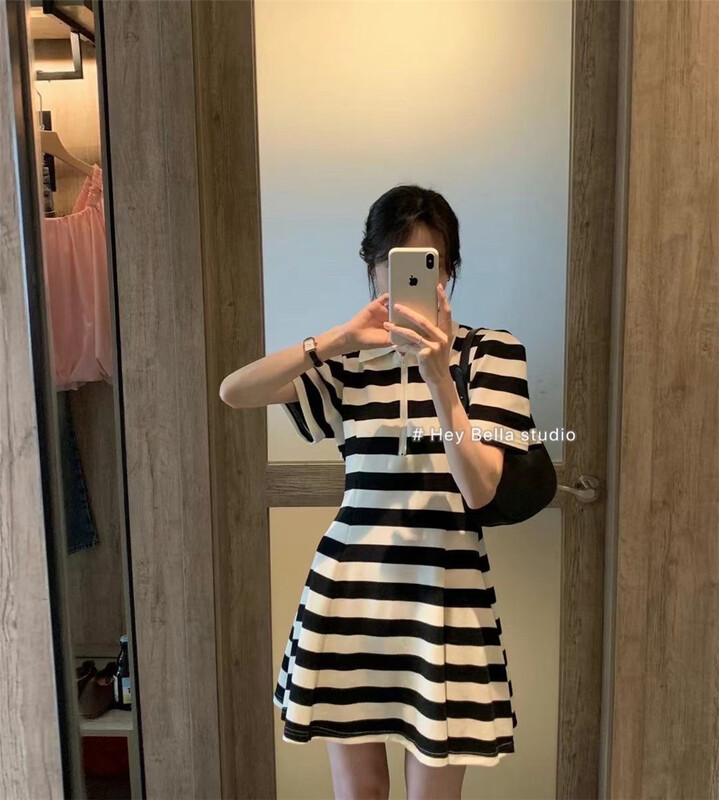 [hey Bella] striped lady dress ys1-1350# ll
