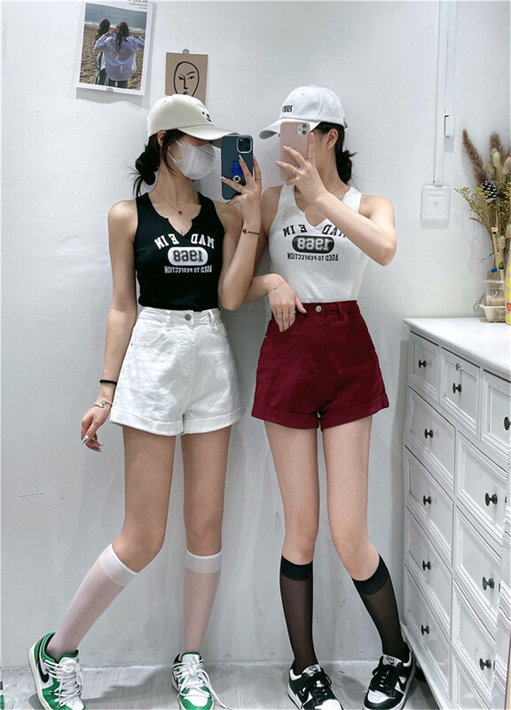 [runway girl] versatile basic solid casual shorts 6836# XYY
