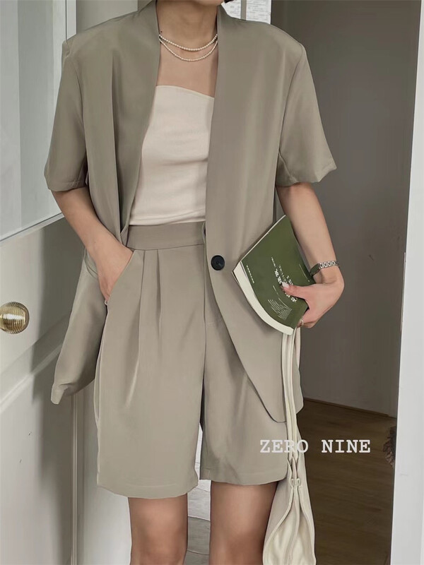 [zero-nine 009] Korean back elastic waist net color casual shorts 9311# zjy