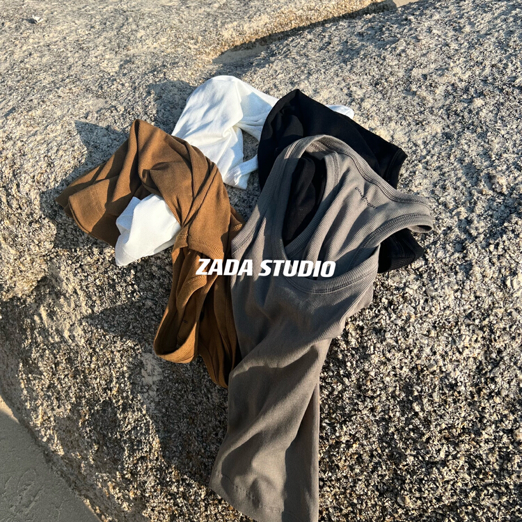 New year in early spring! [Zada] back collar lettered vest 3135# WTT