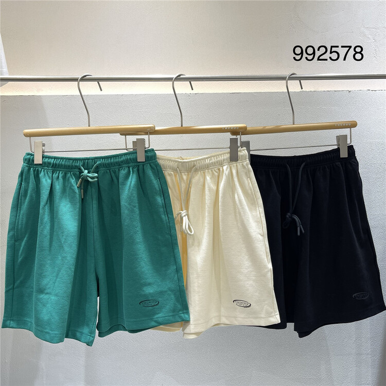 [twenty printed wood] drawstring elastic waist comfortable casual shorts ys1-992578# L