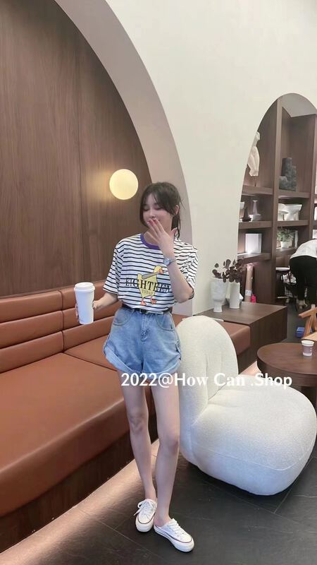[I-D] Korean versatile little yellow duck short sleeve T-shirt ys856# ll