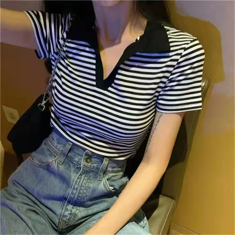 [if shop] Korean Short V-Neck Sweater 00362# CLS