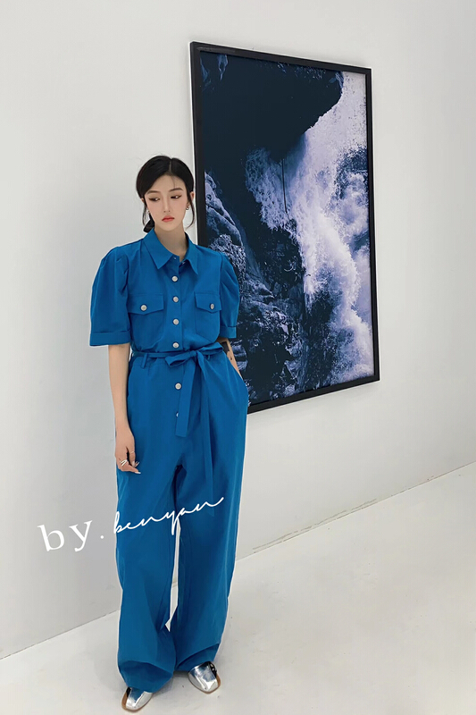 [benyan] fashionable and versatile one-piece pants (with belt) 7736# zxx