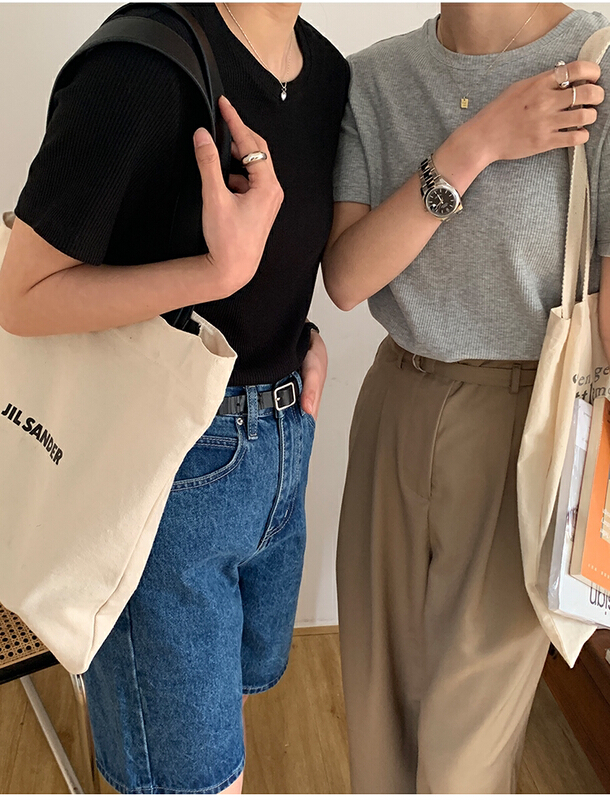 New year in early spring! [the mind] solid color simple round neck versatile short sleeve T-shirt 60058# jhy