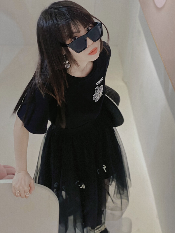 [twins] loose cotton Korean small flower versatile short sleeve T-shirt 3025# hjy