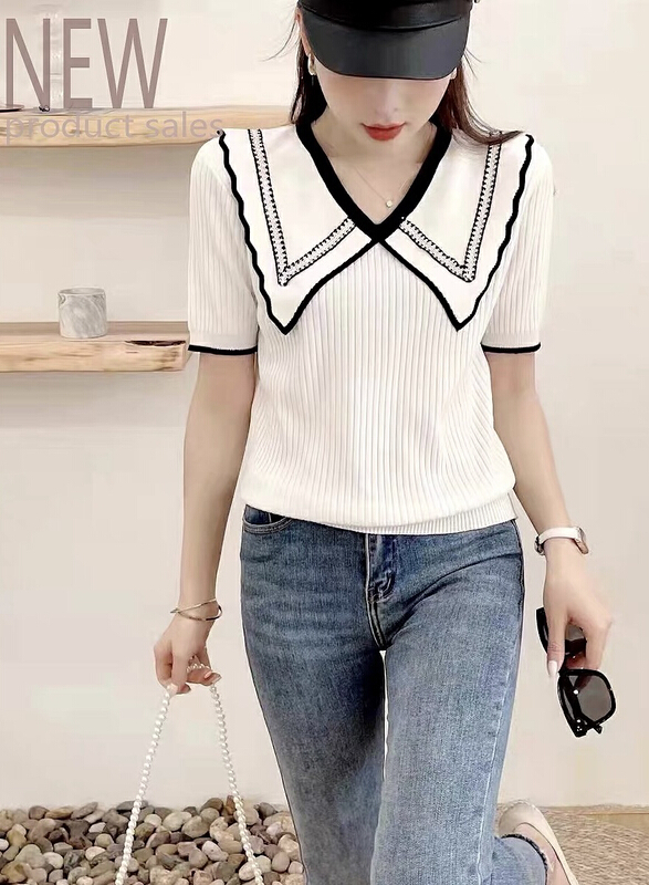 New in early summer! [f · P] small fragrance temperament thin sweater h313# HBx
