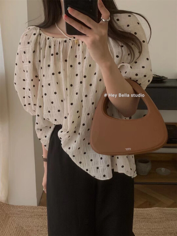 [hey Bella] wave point comfortable Korean shirt ys1-1571# ll