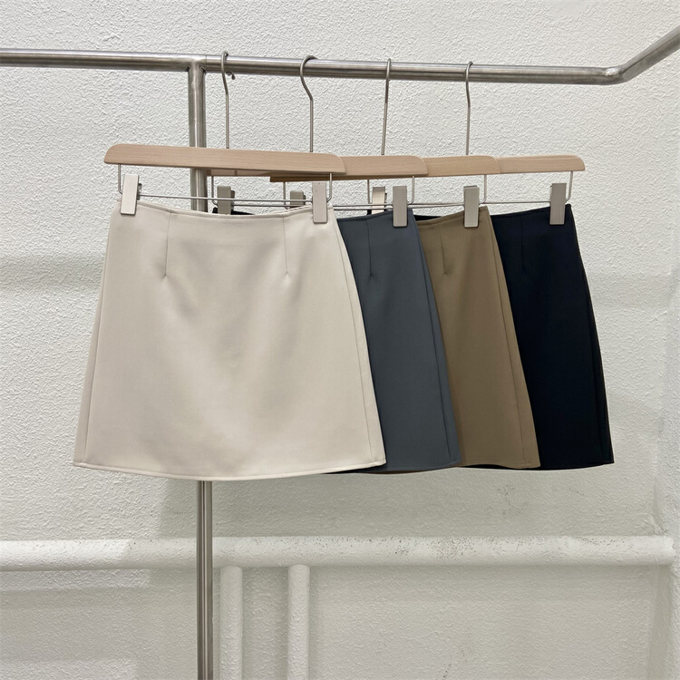 New in early summer! [w.min] simple and versatile Hip Wrap Skirt 1011# CLS